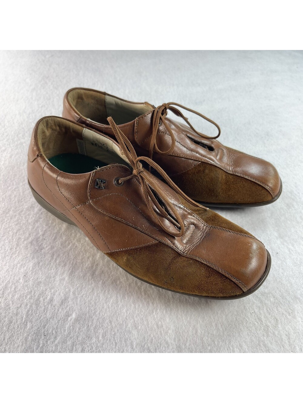 Xsensible Leather Stretch Walker Shoes Size EU 38 Made In Portugal vintage